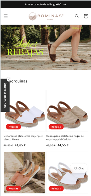 Tienda online de Rominas